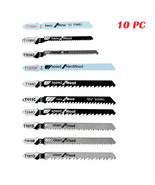 10 pc T-Shank Curve Jig Saw Blades Set 3&quot; &amp; 4&quot; for Wood Metal PPC TPI 6 ... - $13.98