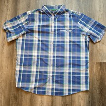 Chaps Ralph Lauren Shirt Mens 3XL Button Down Plaid Short Sleeve Lightwe... - £19.61 GBP