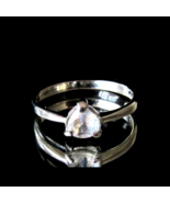 Sterling silver Blue moonstone Gemstone ring high polished 925 silver wo... - $54.33 CAD