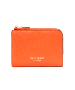 New Kate Spade Ava Pebbled Leather Zip Bifold Wallet Ruby Citrus Multi - $74.31