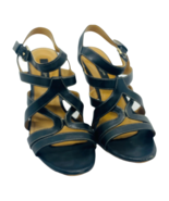 Ann Taylor Black Leather Strappy Stiletto Heel Sandals 8M - $78.74 CAD
