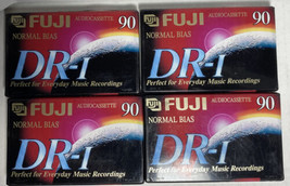 Fuji DR-I 90 Minute Blank Audio Cassette Tapes Normal Bias New Sealed 4 Tapes  - £15.16 GBP