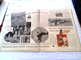 1939 Schlitz Beer Color Two Page Ad Milwaukee Brewery - $9.99