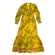 NWT Anthropologie x FARM Rio Printed Maxi in Yellow Floral Chiffon Dress S $230 - £93.43 GBP