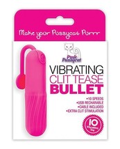 Pink Pussycat Vibrating Clit Tease Bullet 10 Speeds Pink - £16.02 GBP