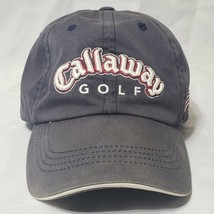 Callaway adjustable navy blue golf hat with American Flag on side - £8.53 GBP