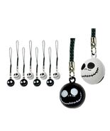 10 JACK SKELLINGTON BELL CHARMS Nightmare Before Christmas Cell Phone Se... - €16,24 EUR