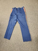 Vintage Rotc Dress Blue Trousers Mens Red White Stripe - £33.77 GBP