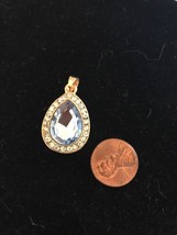 Yellow Gold  Crystal Necklace Ships N 24h - $23.54