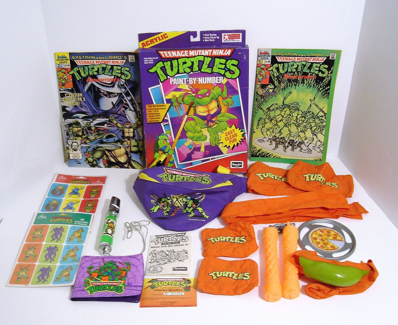 Teenage Mutant Ninja Turtles Vintage Lot 80s 90s Comics, Paint by Number, Wallet - $79.95