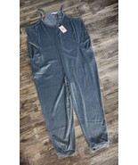 Sincerely Jules XL Jumper Blue Soft Corduroy Velour Slouchy  Jumpsuit NEW - $54.45