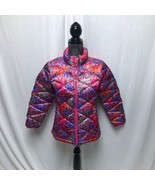 The North Face Pink Floral Goode Down Polyester Puffer Youth Girls Jacket Large - $29.00