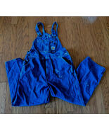 Carhartt Blue Denim Bib Overalls Straight Fit Men Size 42 x 30 Paint Sta... - $1,873.23 MXN