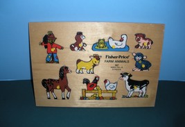 Classic Fisher Pick-Up &#39;N Peek #507 Farm Animals Wooden Puzzle EXC++-NR MT! (C)  - £21.57 GBP