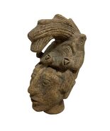 Vintage Mayan Style King Pakal Ceramic Bust 9&quot; Head Statue Mexico Folk Art - €44,56 EUR