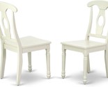 Napoleon Back Solid Wood Seat Kitchen Chairs, Set Of Two, Linen White, E... - $175.96