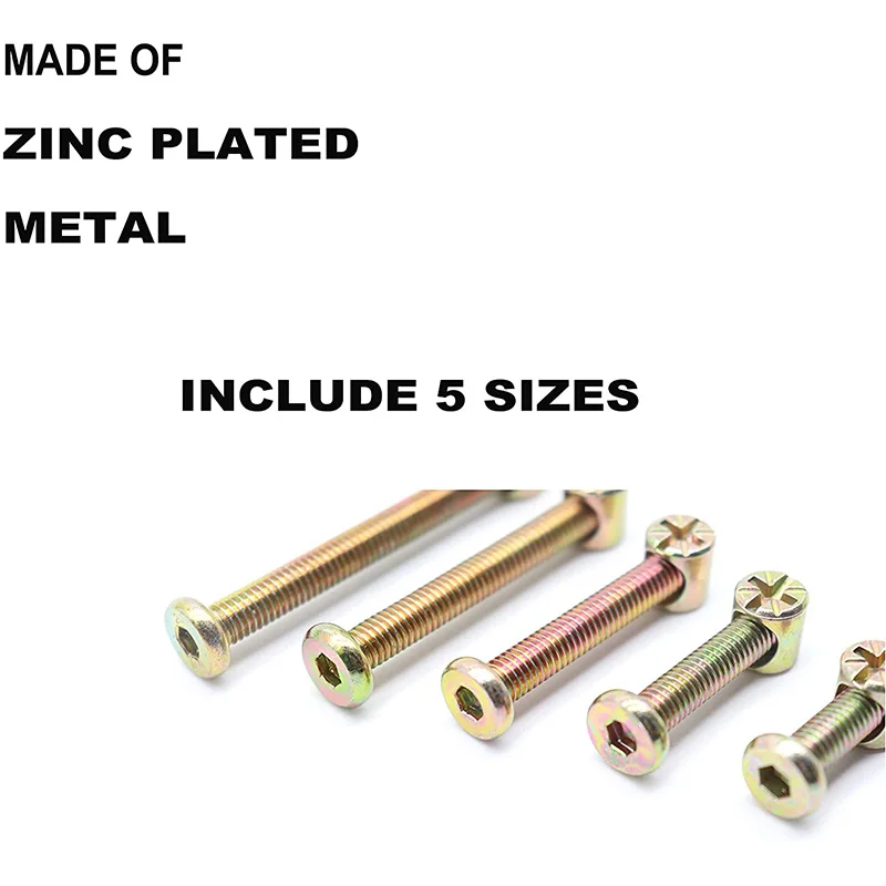 House Home Baby Bed Screws Bolts Kit,Hex Drive Socket Cap Bolts Barrel