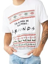 Friends  Christmas “I&#39;d Rather Be Watching Friends NWT Men&#39;s LG SZ White - $14.01