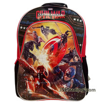 Marvel Captain America Civil War School Backpack 2 Compartments &amp; 2 Side... - £31.97 GBP