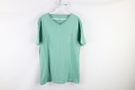 Polo Ralph Lauren Mens Medium Short Sleeve V-Neck T-Shirt Light Green Cotton - £15.60 GBP
