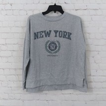 Colsie Sweatshirt Womens XS Gray New York University Crew Neck Pullover - £13.44 GBP