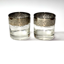 Vintage Queen’s Vitreon SILVER FADE 3.5” Old Fashioned Rocks Glass - Pai... - $23.08 CAD