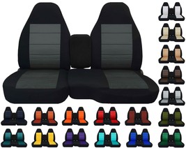 Front Set Car seat covers Fits GMC Sonoma truck 94-04 60/40 seat with Console - £87.92 GBP