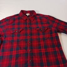 Sonoma Life + Style Men's Red & Black Button-Up Flannel Shirt Long Sleeve Sz XL image 8
