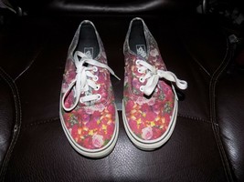 Vans Off The Wall Floral Print Shoes Size 3.5 Kids EUC - £21.82 GBP