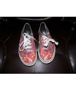 Vans Off The Wall Floral Print Shoes Size 3.5 Kids EUC - £21.84 GBP
