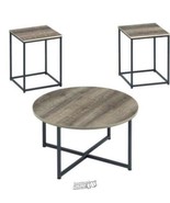 Signature Wadeworth Occasional Accent Wood &amp; Metal Table Set (T103-213) - £112.05 GBP