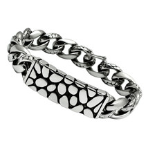TK449 - High polished (no plating) Stainless Steel Bracelet with No Stone - $28.46