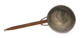 Antique Vintage Metal Ladle Scoop Hand Forged Iron Handle Forged Tin Bow... - £19.32 GBP