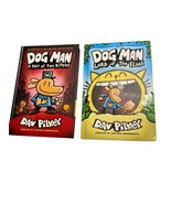 Dog Man Dav Pilkey Lot Of 2 Hardcover Books Tale of Two Kitties &amp; Lord o... - $14.80