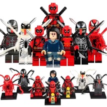 Deadpool Wolverine Venom Riot Anti-Venom Carnage Mrs Chen 8pcs Minifigures Toy - £13.81 GBP