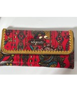 Sakroots Red Boho Wallet Coated Canvas Tri-Fold - $226.34 MXN