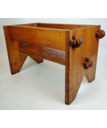 Antique Primitive Handmade Milking Stool Base Mortise &amp; Tenon Pegged Joi... - $148.49