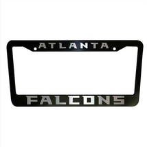 - SET of 2 - Atlanta Falcons Black Plastic License Plate Frame Truck Car... - $21.59