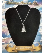 Silver Antique Buddha Pendant &amp; Chain upgrade to  Cuban or Figaro - £9.29 GBP