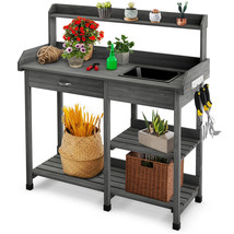 Outdoor Garden Potting Bench Lawn Patio Table Storage Shelf Work Station... - £227.78 GBP