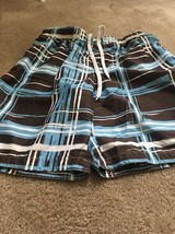 Sonoma Life+Style Men&#39;s Striped Swim Shorts Trunks Size Large Swimwear - £32.56 GBP
