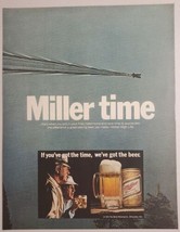 1972 Print Ad Miller High Life Beer Fishermen Enjoy Mugs Boat on Lake - £12.42 GBP