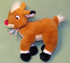 VINTAGE 1999 RUDOLPH THE RED NOSED REINDEER 15&quot; PLUSH STUFFED ANIMAL CHR... - £10.57 GBP