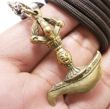 vajra dorje ax vajrayana Tibet magic Tibetan pendant 24 inches rope neck... - £23.10 GBP