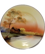 Vintage Noritake Hand Painted Desert Dish Country Scene 6.5 Inch Japan - £6.94 GBP