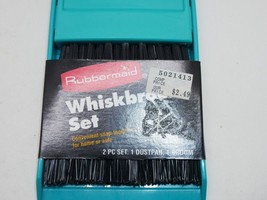 1990 Rubbermaid Whiskbroom Blue Set Mini Dust Pan and Mini Broom NOS - $15.88