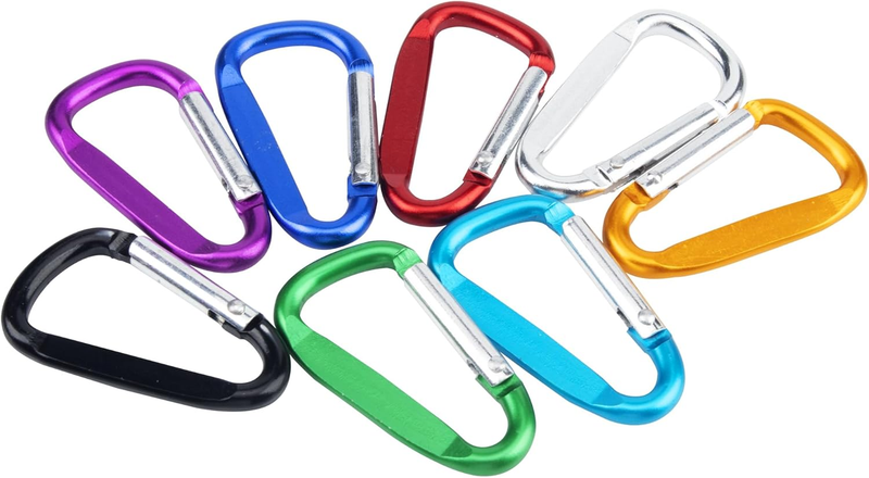 SWATOM Aluminum D-Shape Carabiner Clip 1.6/1.8/2.2/2.6/3 Inches Spring Snap Hook Item image 5