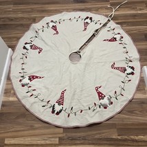 Isaac Mizrahi New York Gnome Wool Blend Primitive Christmas Tree Skirt 52” - $43.73 CAD