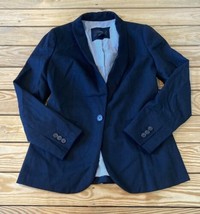 J Crew Women’s Button Front Parke Blazer jacket size 0 Black Ee - $24.26