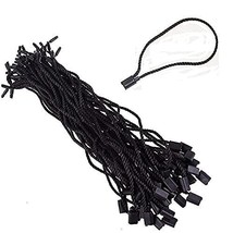7&quot; 1000 Pc BLACK Hang Tag Nylon String Snap Lock Pin Loop Fastener Hook ... - £13.78 GBP
